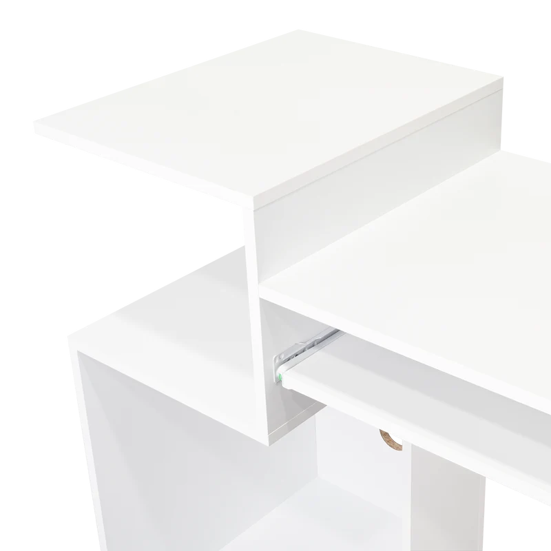 Combo para Oficina Izan, Blanco, Incluye Escritorio y Biblioteca