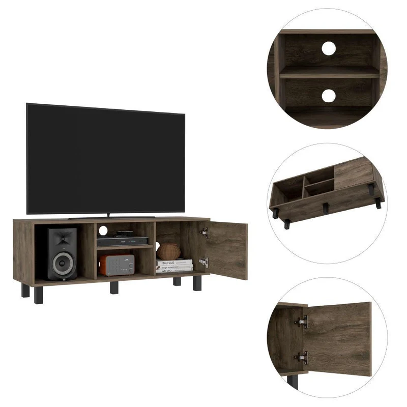 Mesa para TV Sory, Nogal, para TV para 45 Pulgadas