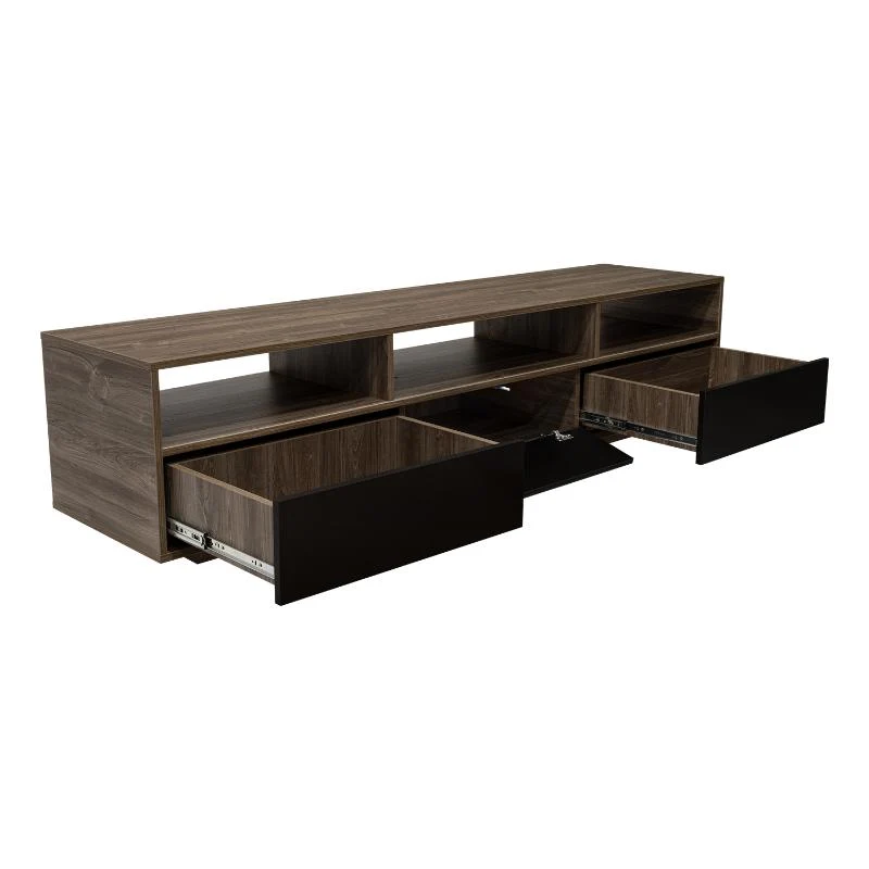 Mesa para TV Tonny, Avellana y Wengue, para Televisor de 90 Pulgadas