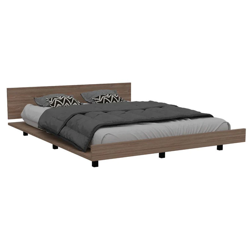 Cama Doble Wesley, Miel, 160 Incluye Tendido de Tablones
