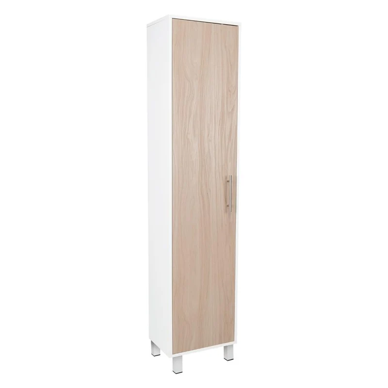 Mueble de Aseo Jalisco, Blanco y Positano , con Cuatro Entrepaños y Amplio Espacio de Almacenamiento