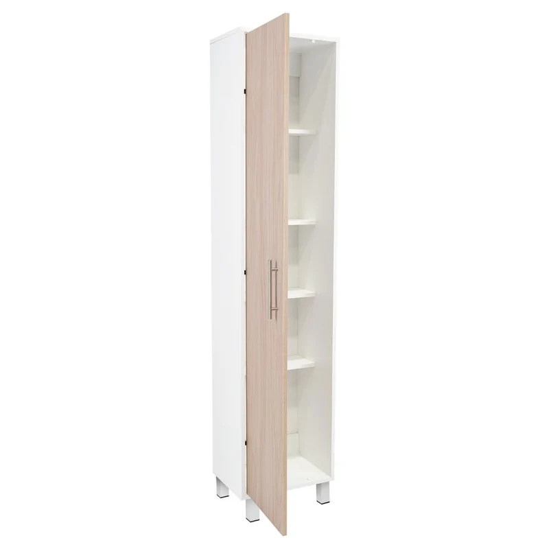 Mueble de Aseo Jalisco, Blanco y Positano , con Cuatro Entrepaños y Amplio Espacio de Almacenamiento