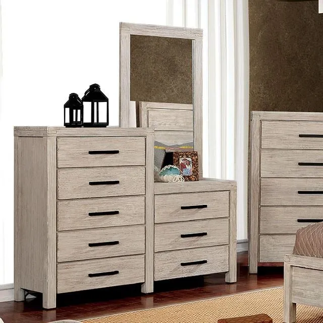 Furniture of America Strasburg CM7382WH-CM 8-Drawer Dresser Mirror