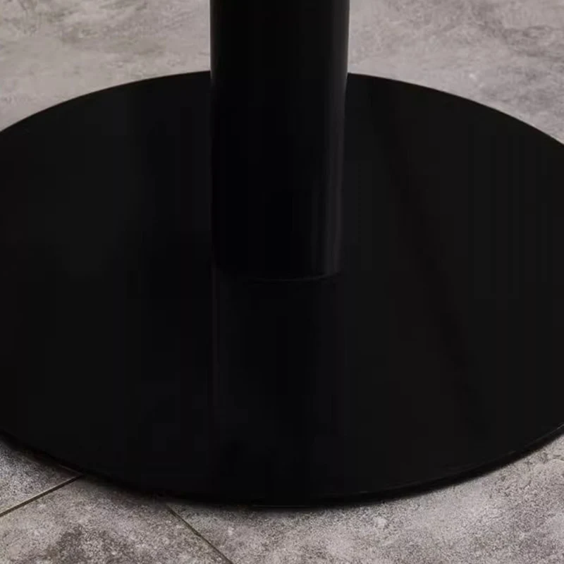 Modern Minimalist Round Cylinder Wood Metal End Table 1-Tier For Living Room