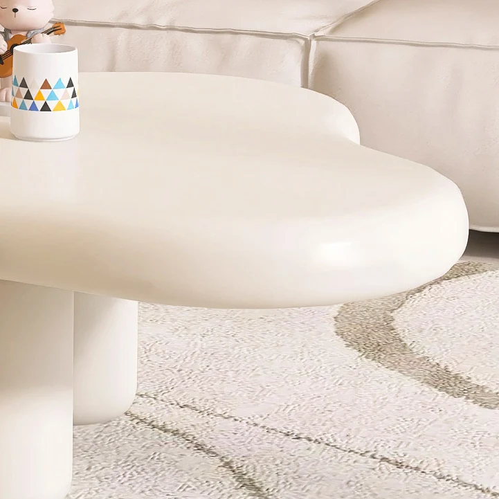 Modern Minimalist Clouds Irregular Fluid Manufactured Panel Stainless Steel End Table 1-Tier For Living Room