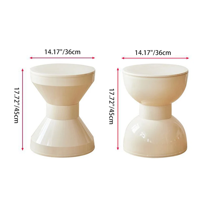 Contemporary Nordic Cream Colorful Round Cone Oval PP Plastic Chair For Living Room