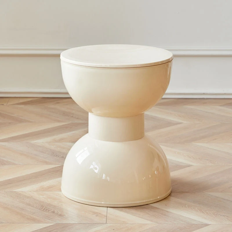Contemporary Nordic Cream Colorful Round Cone Oval PP Plastic Chair For Living Room