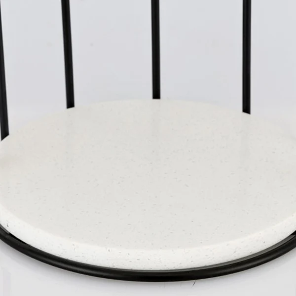 Modern Minimalist Round Cone Cylinder Marble Iron Glass 1-Light Melting Wax Table Lamp For Bedroom