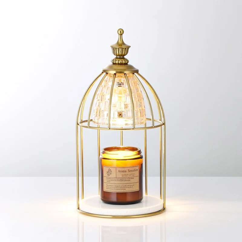 Modern Minimalist Round Cone Cylinder Marble Iron Glass 1-Light Melting Wax Table Lamp For Bedroom