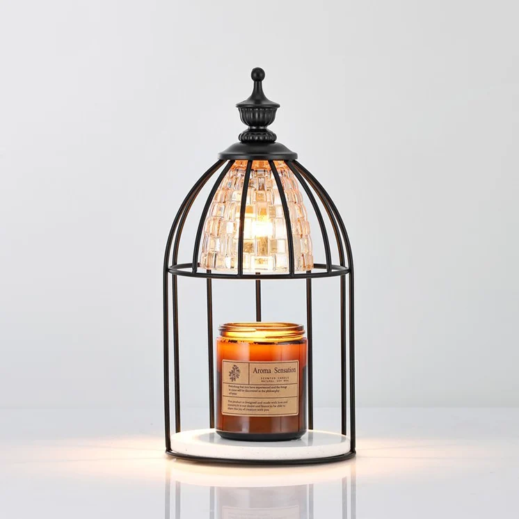 Modern Minimalist Round Cone Cylinder Marble Iron Glass 1-Light Melting Wax Table Lamp For Bedroom