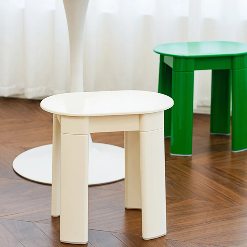 Contemporary Nordic Macaron Round Oval PP Chair For Living Room