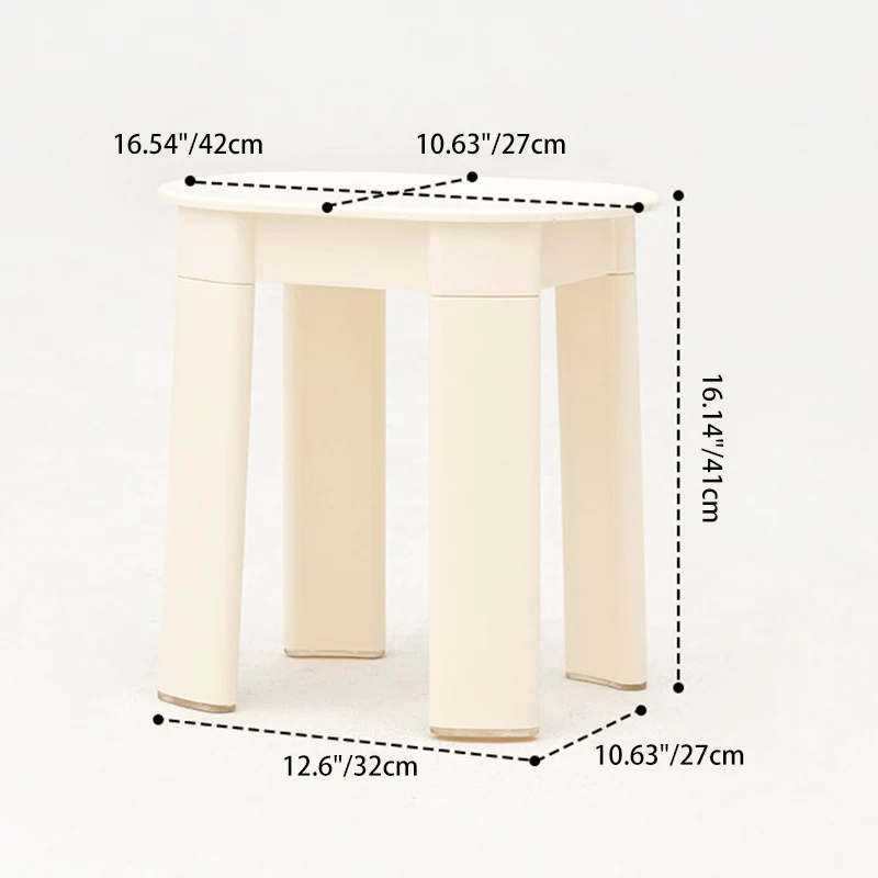 Contemporary Nordic Macaron Round Oval PP Chair For Living Room