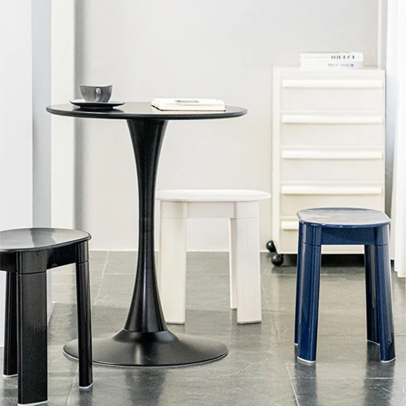 Contemporary Nordic Macaron Round Oval PP Chair For Living Room