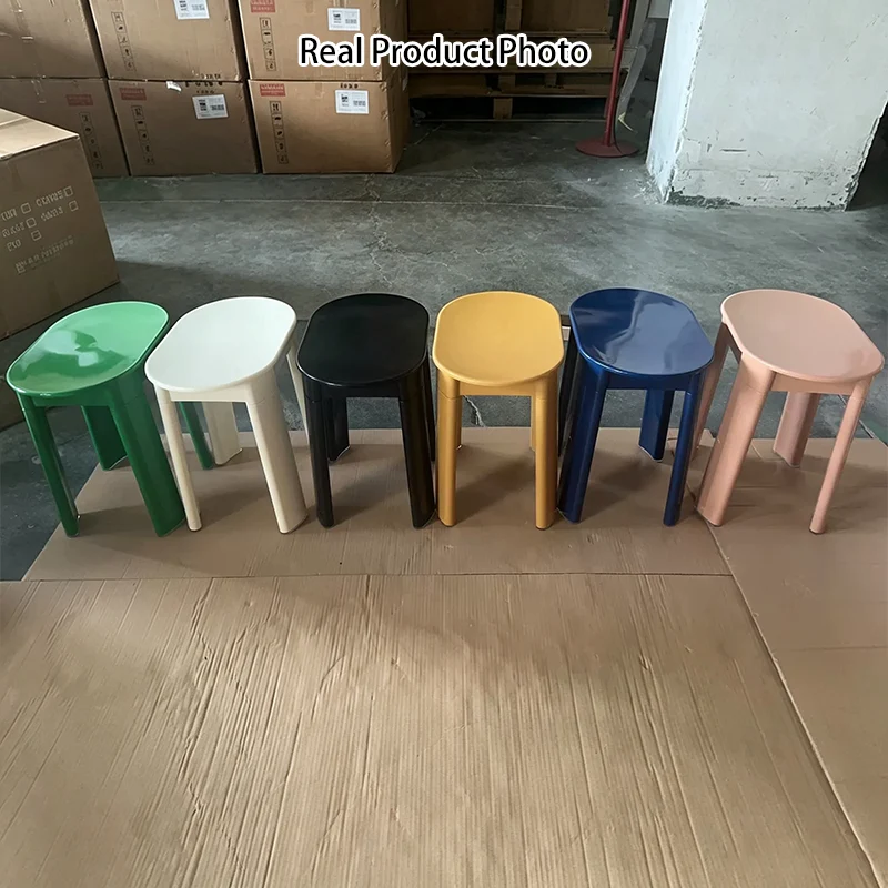 Contemporary Nordic Macaron Round Oval PP Chair For Living Room