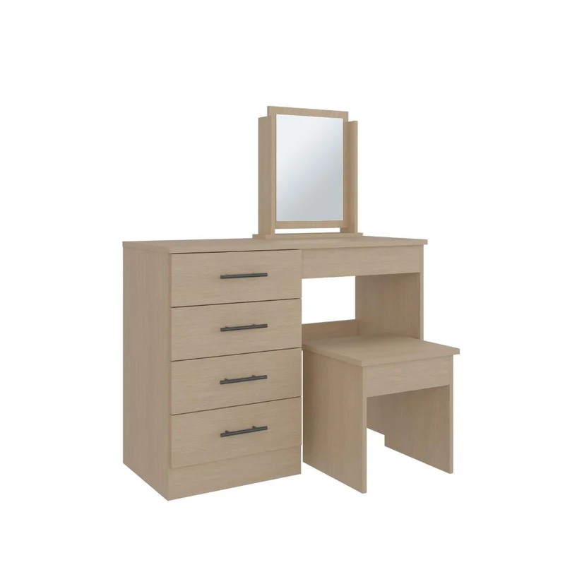 Mueble Tocador Wesley, Cartagena y Blanco, Espacio para Ubicar Maquillaje