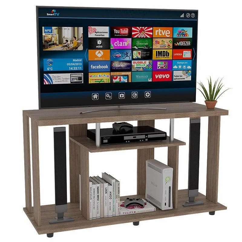Mesa para TV Alpin, Fresno Europeo, con Espacio para Televisor de hasta 50 Pulgadas