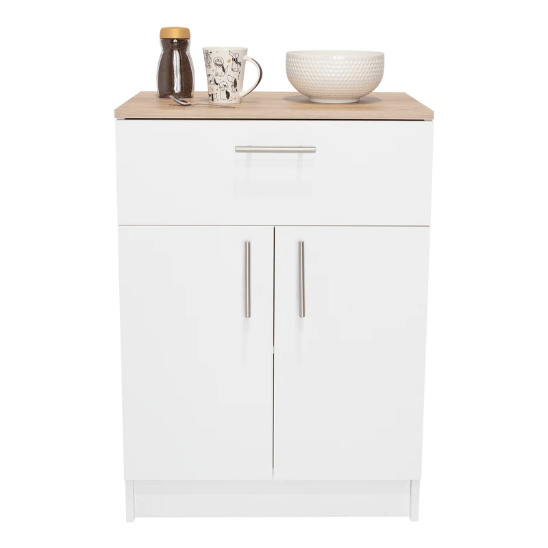 Organizador Multiusos Deneb, Blanco y Café Claro, con Dos Puertas Batientes ZF