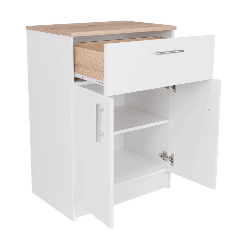Organizador Multiusos Deneb, Blanco y Café Claro, con Dos Puertas Batientes ZF