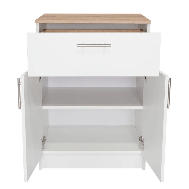Organizador Multiusos Deneb, Blanco y Café Claro, con Dos Puertas Batientes ZF
