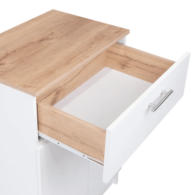 Organizador Multiusos Deneb, Blanco y Café Claro, con Dos Puertas Batientes ZF