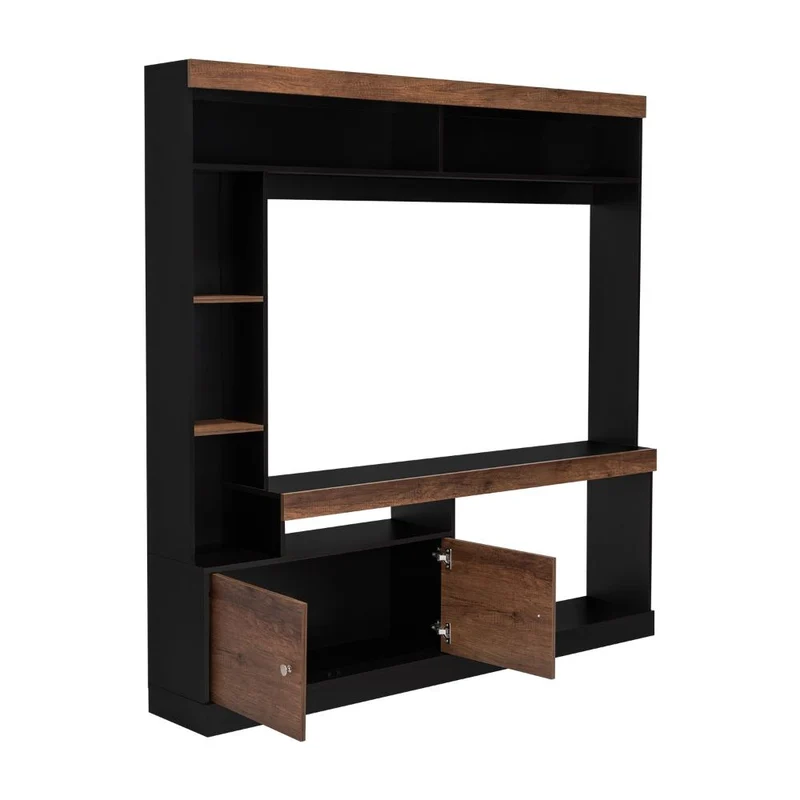 Mesa para TV Classic, Wengue y Avellana, para Televisor de 55 Pulgadas