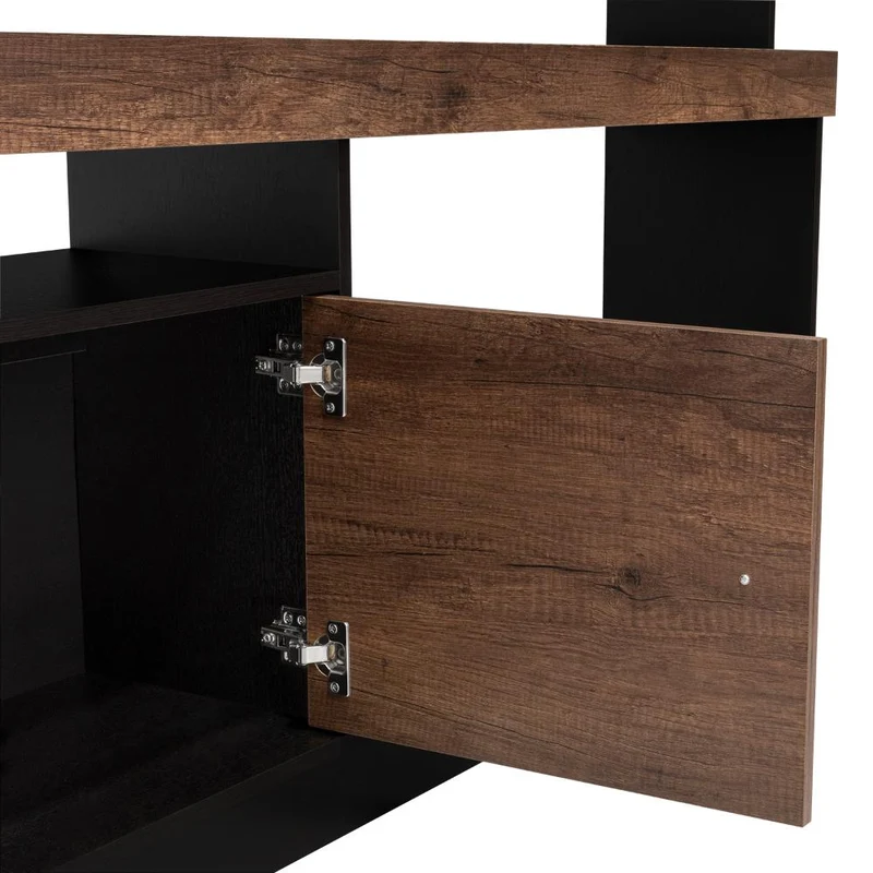 Mesa para TV Classic, Wengue y Avellana, para Televisor de 55 Pulgadas