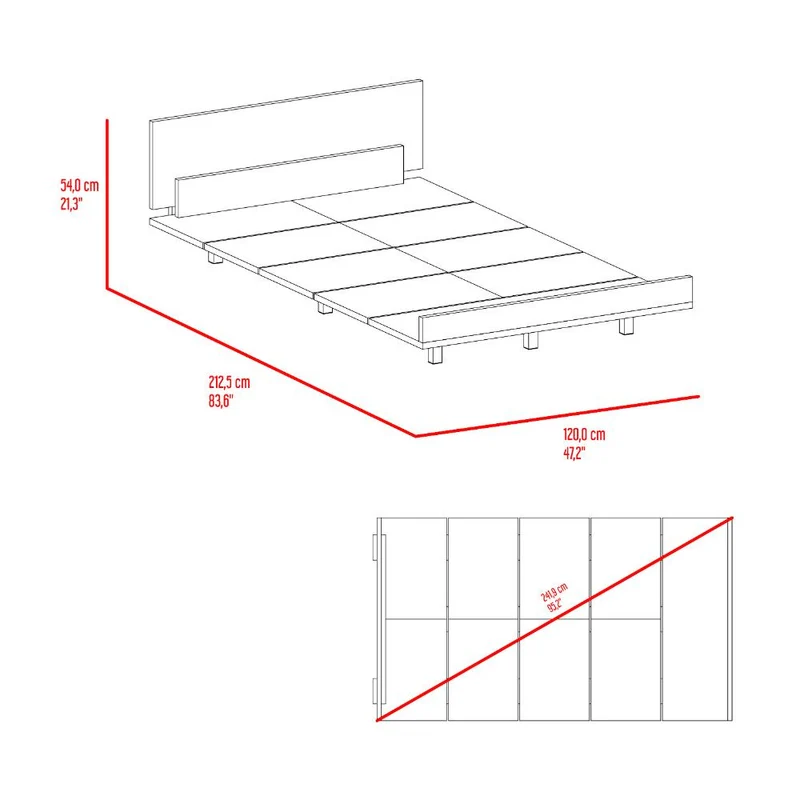 Cama Sencilla Wesley, Fresno Europeo, Incluye Tendido de Tablones
