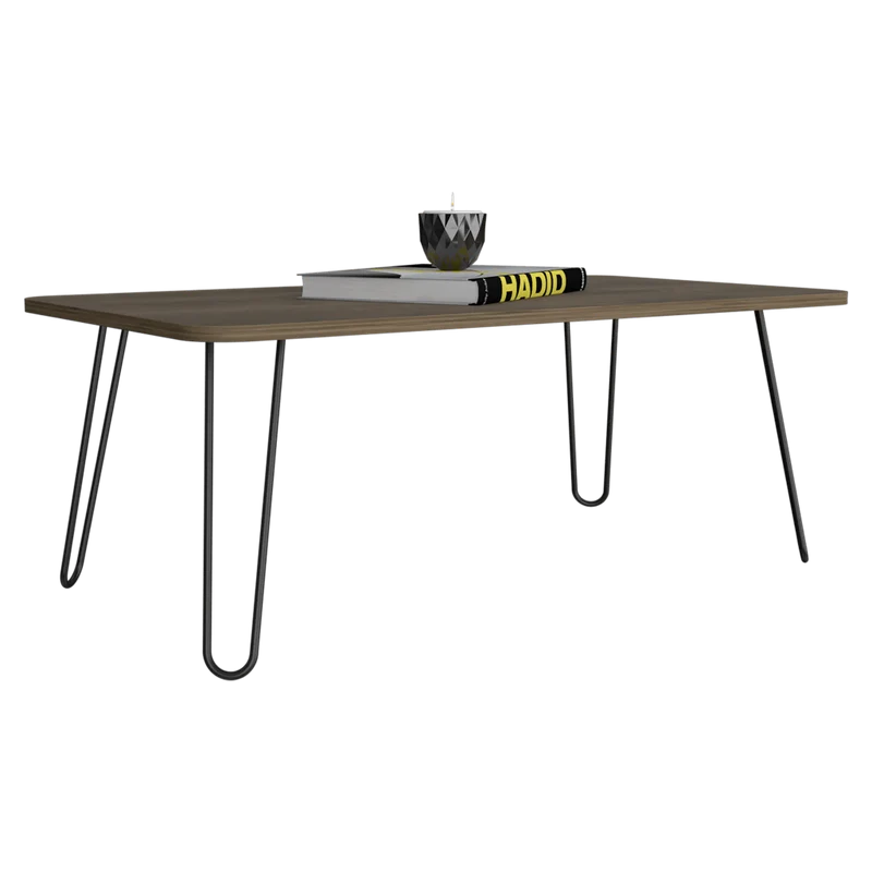 Mesa de Centro Rony, Nogal, Ideal para Cuatro Puestos