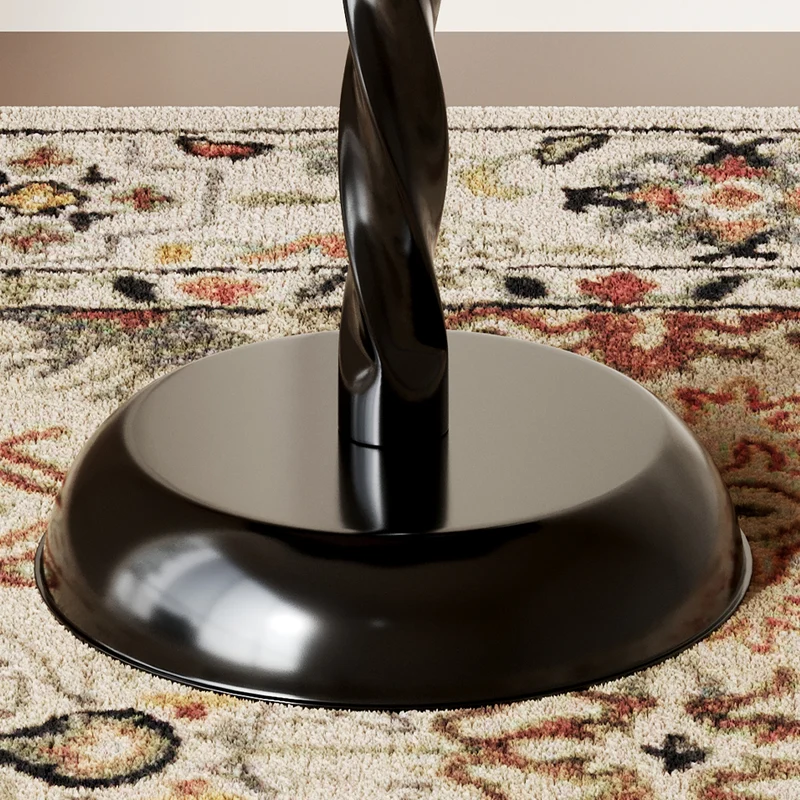 Modern Art Deco Petal Spiral Round PP End Table 1-Tier For Living Room