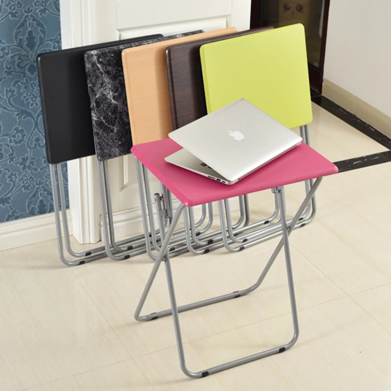 Modern Simplicity MDF Steel Square Foldable Desks 1-Tray For Study