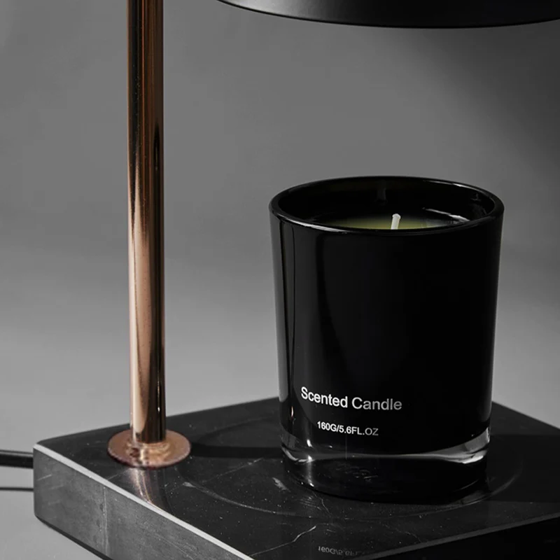 Modern Minimalist Drum Marble Iron 1-Light Melting Wax Table Lamp For Living Room