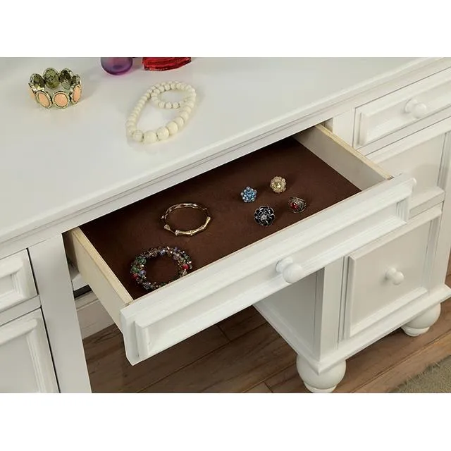 Furniture of America Athy CM-DK6848WH Vanity w/ Stool