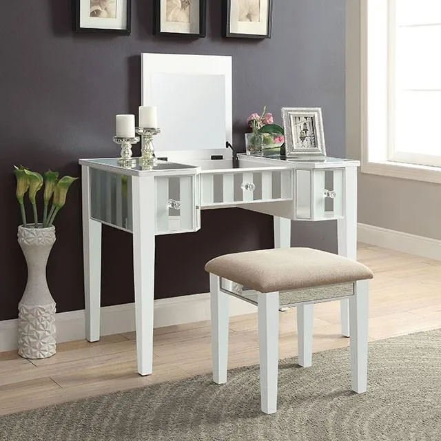 Furniture of America Joyce CM-DK6385WH-UPS3 Vanity w/ Stool