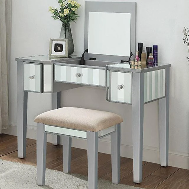 Furniture of America Joyce CM-DK6385SV-UPS3 Vanity w/ Stool
