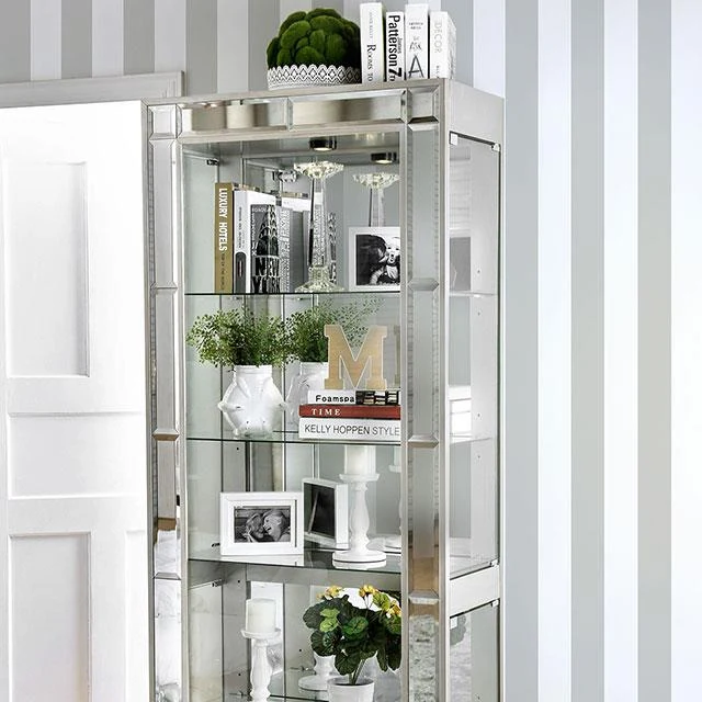 Furniture of America Carrollton CM-CR150-PK Curio Cabinet