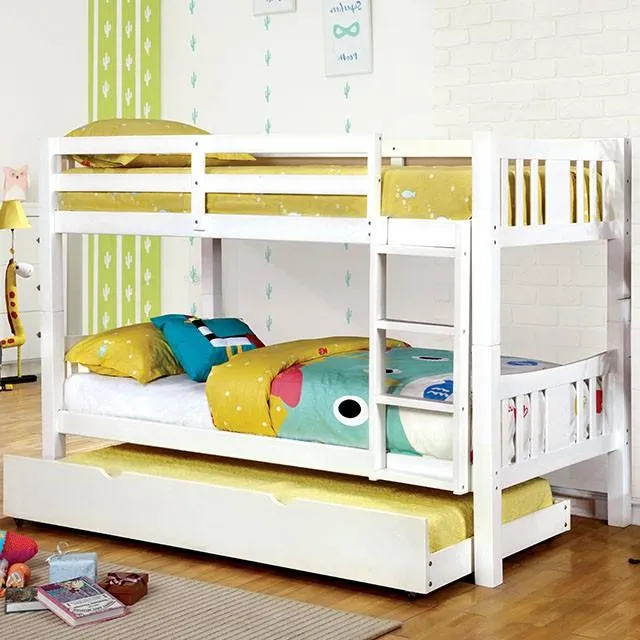 Furniture of America Cameron CM-BK929WH-BED-VN Twin/Twin Bunk Bed