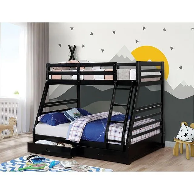 Furniture of America California CM-BK588BK-BED Twin/Full Bunk Bed