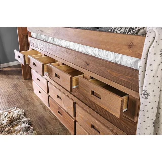 Furniture of America Cleo AM-BK601-BED-SLAT Twin Captain Bed