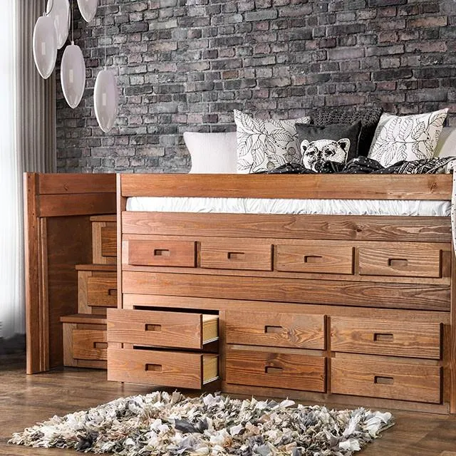 Furniture of America Cleo AM-BK601-BED-SLAT Twin Captain Bed