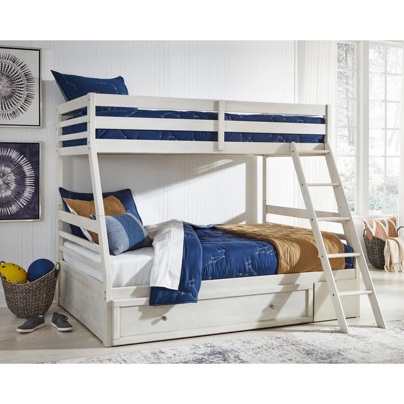 Signature Design by Ashley Robbinsdale B742B16 Twin over Full Bunk Bed with Storage
