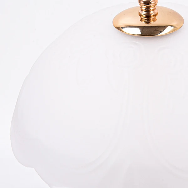Modern Luxury Rechargeable Iron Glass Frosted Dome Petal Rose LED Table Lamp For Bedside
