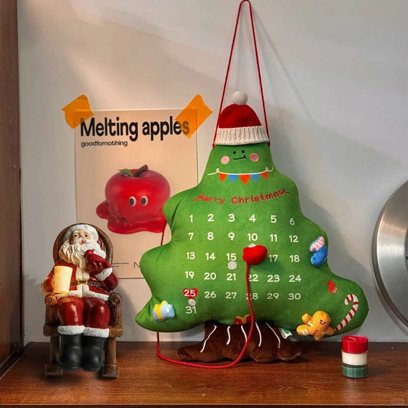 Modern Art Deco Solar Resin Candle Santa Christmas Decoration LED Small Night Light For Bedroom