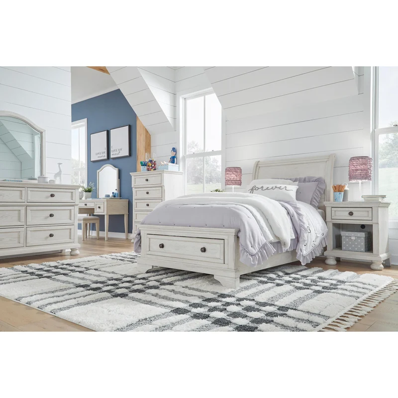 Signature Design by Ashley Robbinsdale B742B12 Twin Sleigh Storage Bed