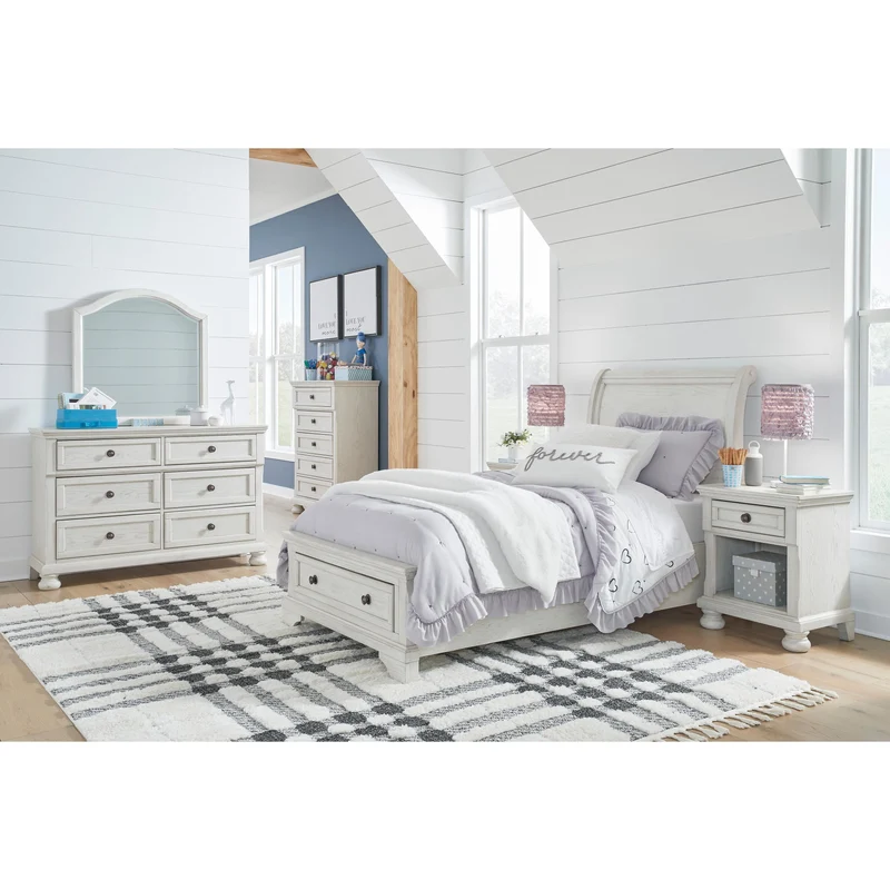Signature Design by Ashley Robbinsdale B742B12 Twin Sleigh Storage Bed