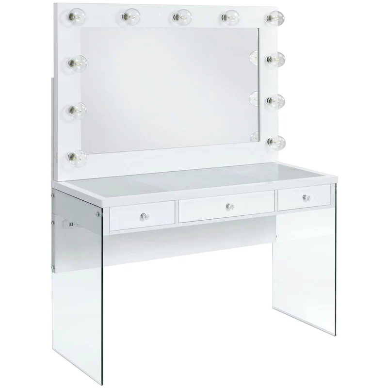 Elements International Jacey Complete Vanity with Lightbulbs