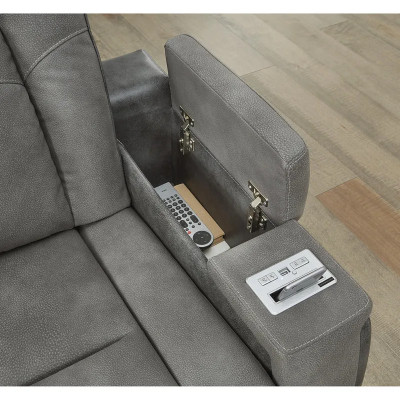 Signature Design by Ashley Next-Gen DuraPella 2200415 Power Reclining Sofa with Adjustable Headrest
