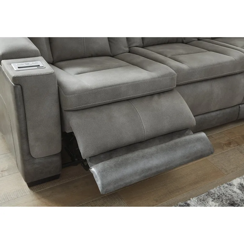 Signature Design by Ashley Next-Gen DuraPella 2200415 Power Reclining Sofa with Adjustable Headrest