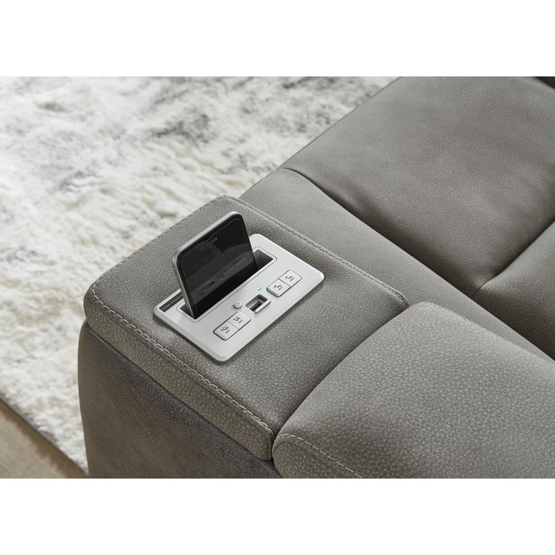 Signature Design by Ashley Next-Gen DuraPella 2200415 Power Reclining Sofa with Adjustable Headrest