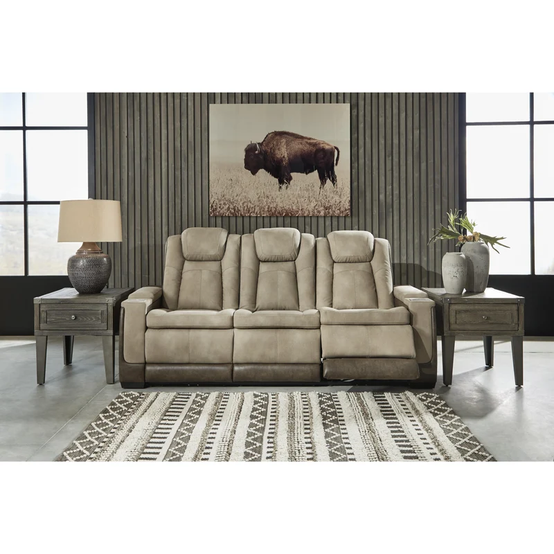 Signature Design by Ashley Next-Gen DuraPella 2200315 Power Reclining Sofa with Adjustable Headrest