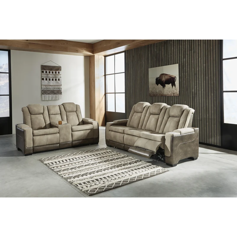 Signature Design by Ashley Next-Gen DuraPella 2200315 Power Reclining Sofa with Adjustable Headrest